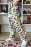 Rhona Plaid Brushed Cotton Kick Pant Lemon 